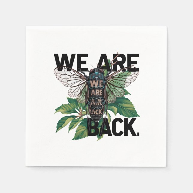 Servilleta De Papel diseño de cigarras (Anverso)