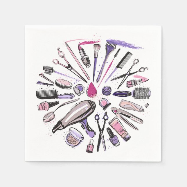 Servilleta De Papel Diseño de Círculo de maquillaje (Anverso)