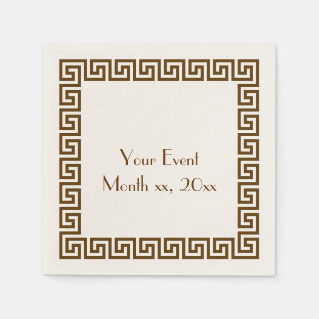 Servilleta De Papel Diseño de clave griega (Anverso)