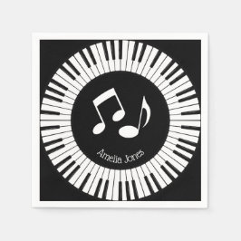Servilleta De Papel Diseño de claves de piano