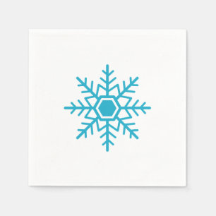 Servilleta De Papel Diseño de copo de nieve azul