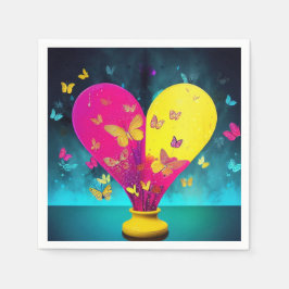 Servilleta De Papel Diseño de corazón