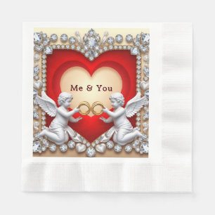Servilleta De Papel Diseño de Corazón Romántico