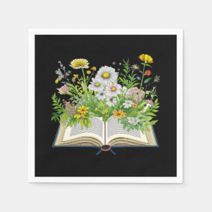 Servilleta De Papel Diseño de Cottagecore de época con flores silvestr