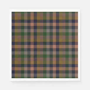 Servilleta De Papel Diseño de cuadros escoceses de gingham de tierra o