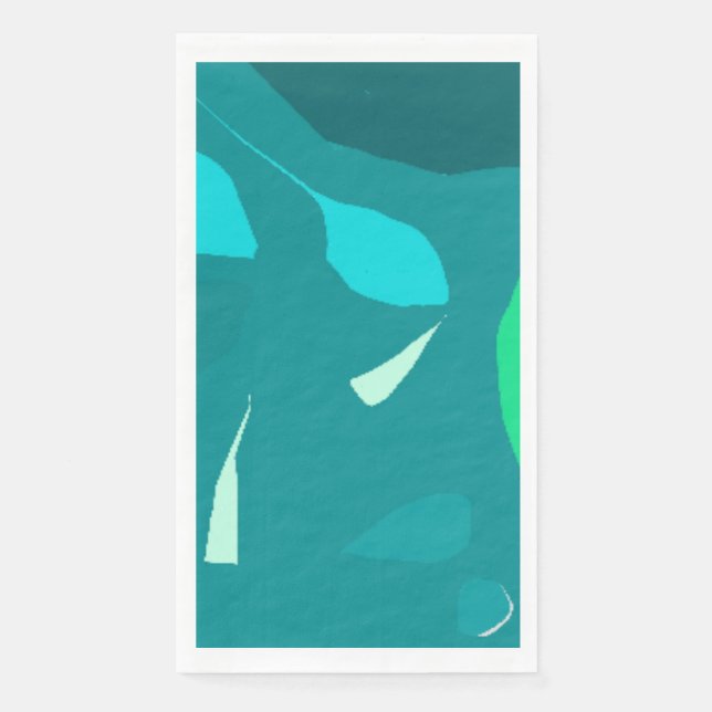 Servilleta De Papel Diseño de cuchillas de menta sutiles (Anverso)