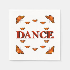 Servilleta De Papel Diseño de danza con mariposas