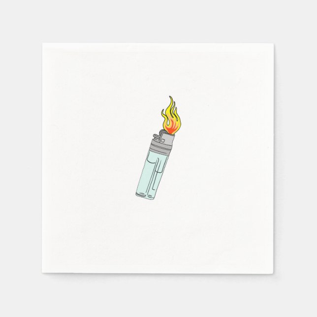 Servilleta De Papel Diseño de encendedor y llama (Anverso)