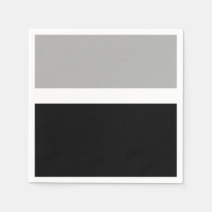 Servilleta De Papel Diseño de estilo de colores negros en blanco gris