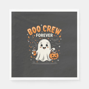Servilleta De Papel Diseño de fantasma de Halloween Boo Crew Forever_1