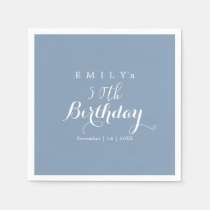 Servilleta De Papel Diseño de fiesta de cumpleaños con tipografía mini
