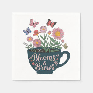 Servilleta De Papel Diseño de flor y flor - Gráfica floral caprichosa