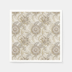 Servilleta De Papel Diseño de flores de paisley real elegante arte de 