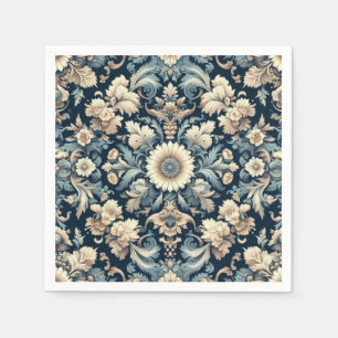 Servilleta De Papel Diseño de follaje de vintage elaborado