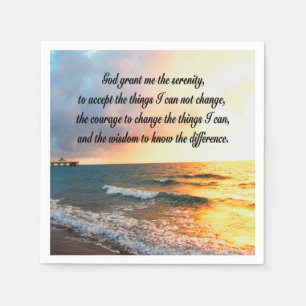 SERVILLETA DE PAPEL DISEÑO DE FOTOS SERENE SERENITY PRAYER SUNRISE