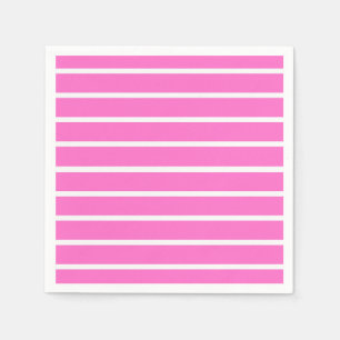 Servilleta De Papel Diseño de franjas rosadas y blancas
