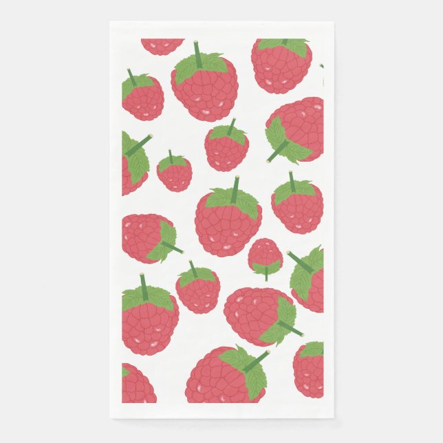 Servilleta De Papel Diseño de fruta de frambuesa (Anverso)