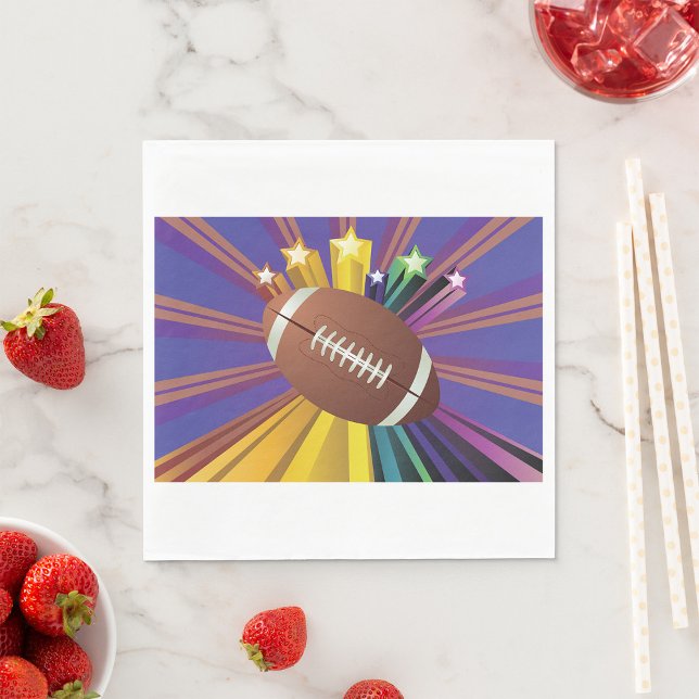 Servilleta De Papel Diseño de fútbol con estrellas vibrantes arte de a (Subido por el creador)