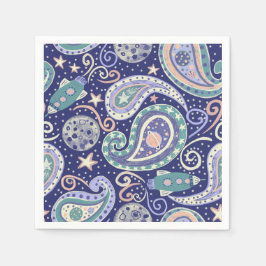 Servilleta De Papel Diseño de galaxia espacial retro