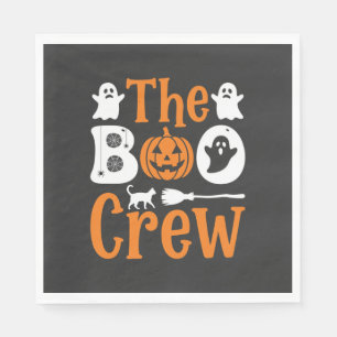 Servilleta De Papel Diseño de gato de calabaza fantasma de la tripulac