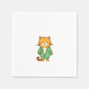 Servilleta De Papel Diseño de gato lindo, gato ginger