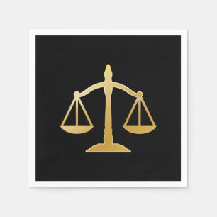 Servilleta De Papel Diseño de Golden Scales of Justice Law