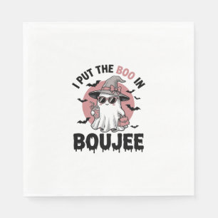 Servilleta De Papel Diseño de grabado vintage de fantasma Boujee Hallo