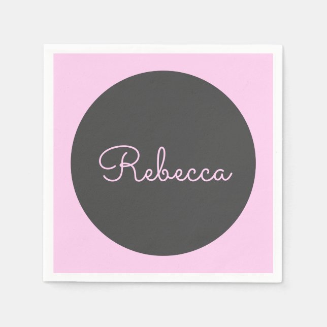 Servilleta De Papel Diseño de guiones retro-modernos de Guay editable (Anverso)