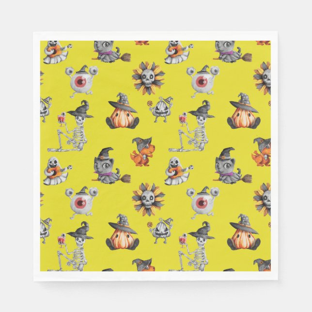Servilleta De Papel Diseño de Halloween completo (Anverso)