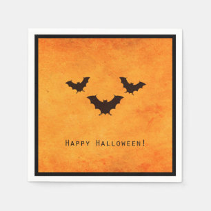 Servilleta De Papel Diseño de Halloween con murciélagos aterradores