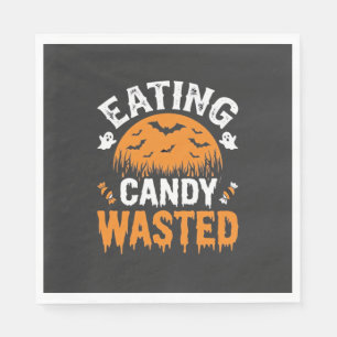 Servilleta De Papel Diseño de Halloween de comer dulces desperdiciados