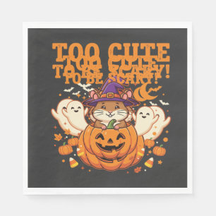 Servilleta De Papel Diseño de Halloween de hámster adorable con calaba