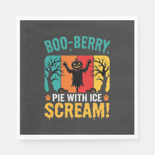 Servilleta De Papel Diseño de helado de Halloween de pastel de Boo-Ber