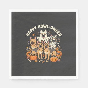 Servilleta De Papel Diseño de Howl-Oween de Halloween del fantasma del