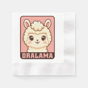 Servilleta De Papel Diseño de ilustración de llama adorable