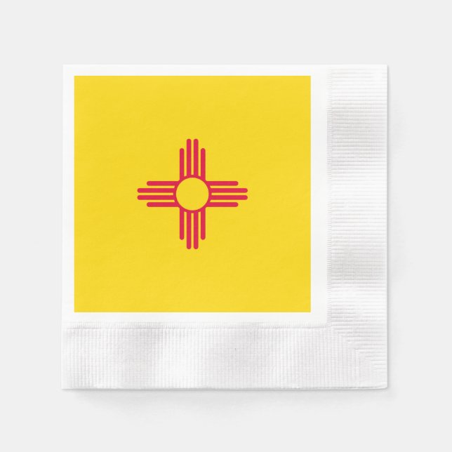 Servilleta De Papel Diseño de la bandera de Nuevo México (Anverso)