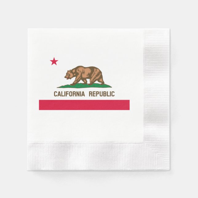 Servilleta De Papel Diseño de la bandera del estado de California (Anverso)