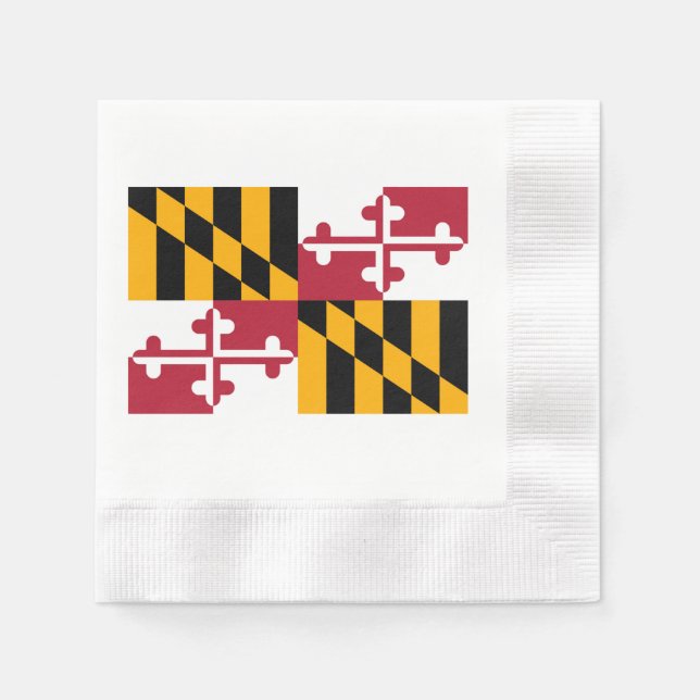 Servilleta De Papel Diseño de la bandera del estado de Maryland (Anverso)