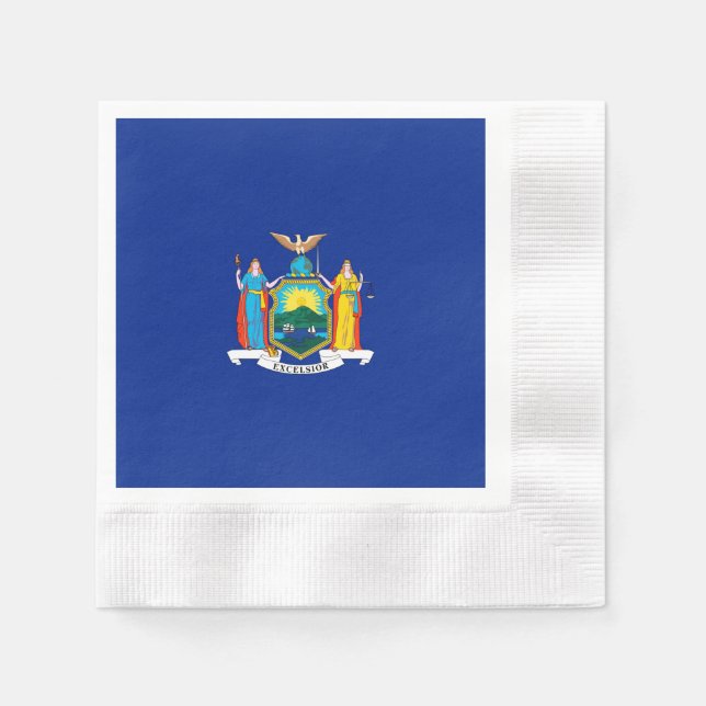 Servilleta De Papel Diseño de la bandera del estado de Nueva York (Anverso)