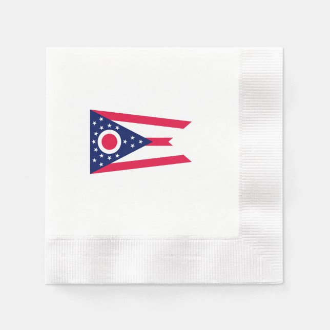Servilleta De Papel Diseño de la bandera del estado de Ohio (Anverso)