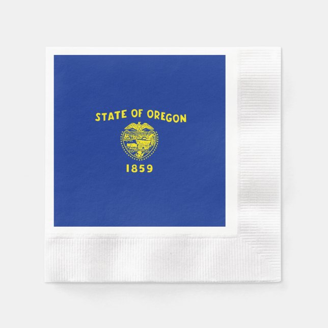 Servilleta De Papel Diseño de la bandera del estado de Oregon (Anverso)