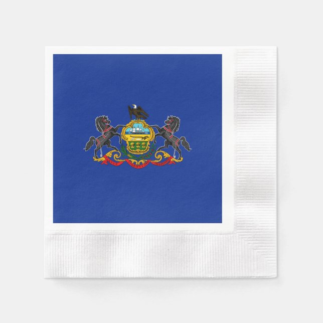 Servilleta De Papel Diseño de la bandera del estado de Pennsylvania (Anverso)