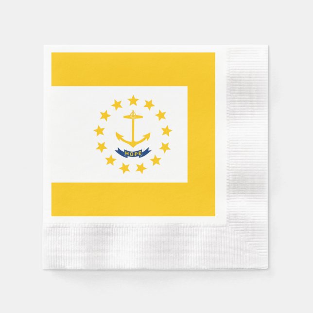 Servilleta De Papel Diseño de la bandera del estado de Rhode Island (Anverso)