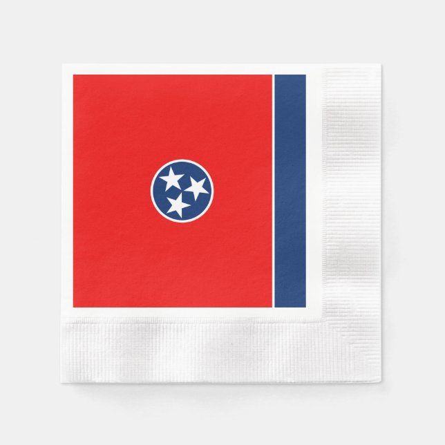 Servilleta De Papel Diseño de la bandera del estado de Tennessee (Anverso)