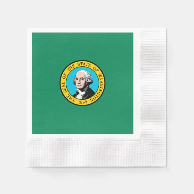 Servilleta De Papel Diseño de la bandera del estado de Washington (Anverso)