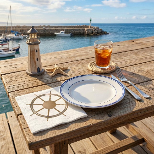 Servilleta De Papel Diseño de la brújula náutica vintage (Subido por el creador)