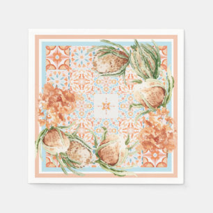 Servilleta De Papel Diseño de la bufanda floral