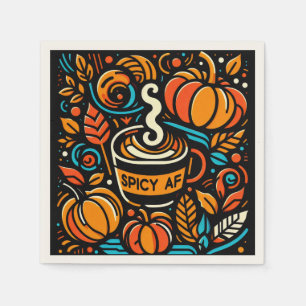 Servilleta De Papel Diseño de la calabaza de calabaza de Spicy AF Hall