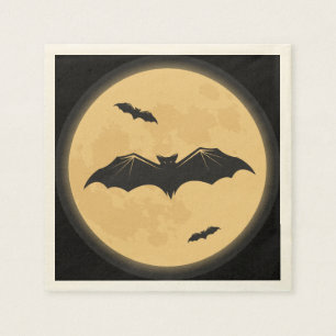 Servilleta De Papel Diseño de la silueta de Halloween del vintage