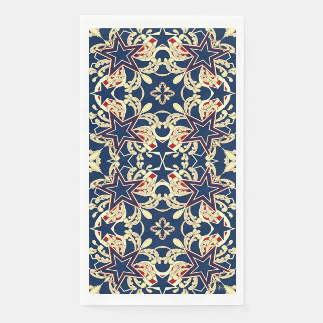 Servilleta De Papel Diseño de la Vieja Americana Estrella-Español (Anverso)